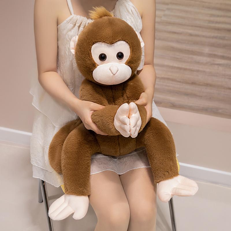 40cm-80cm Big Size Lovely Lifelike Sitting Monkey Plush Toys Soft Stuffed Monkey Doll Cute Animal Doll For Children Home Decor