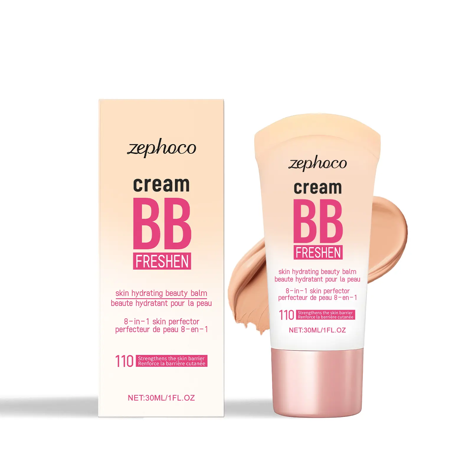 zephoco Natural Color Brightening Concealer Bb Cream, Gently Moisturizes, Naturally Lightens, Hydrates, Brightens And Conceals Makeup