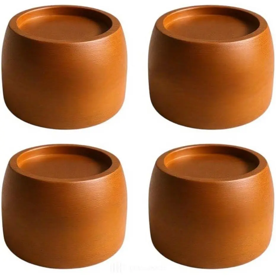 2 in T-Shape Wooden Furniture Risers - No Plastic, Heavy-Duty, Suitable for Beds, Tables, Couches, Desks