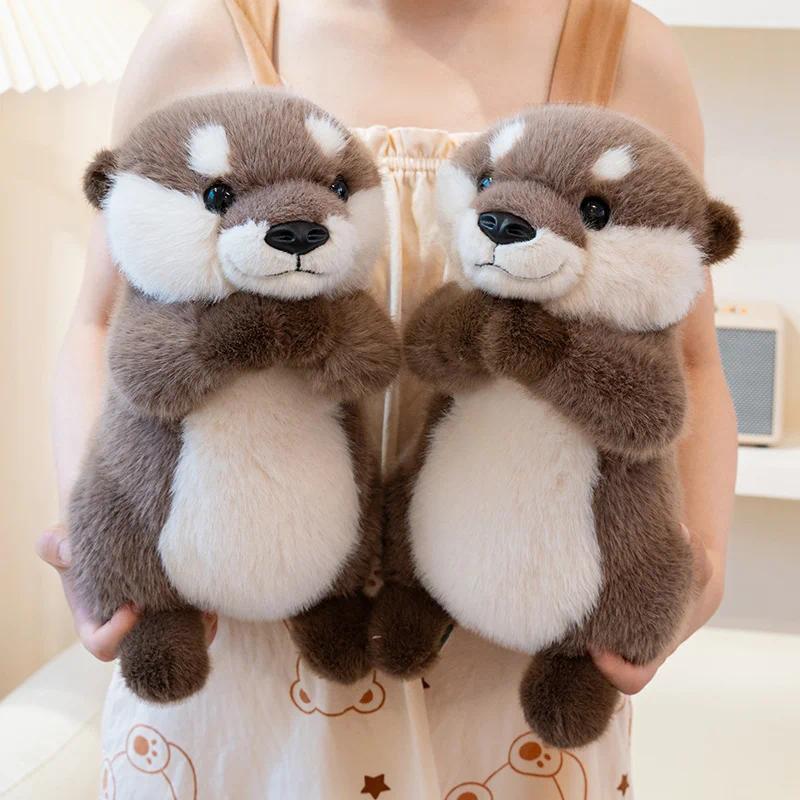 Kawaii Cartoon Animal Otter Plush Toys Huggable Soft Sea Otter Stuffed Doll Peluche Cute Furry Otter Doll Children Gifts