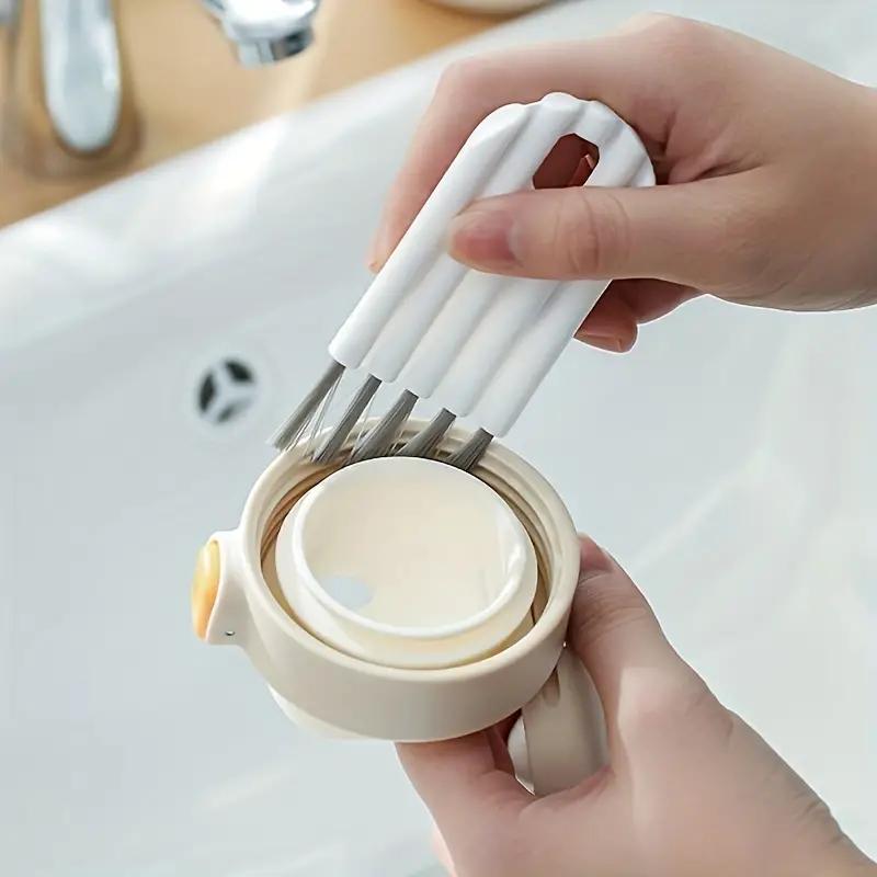 1 Piece Cup Lid Cleaning Brush, Efficient Groove Cleaning Brush for Water Bottle, Tumbler, Insulated Cup, Multifunctional Keyboard Cleaning Brush, Home Care Supplies, Home Cleaning Tool, Household Cleaning Tool