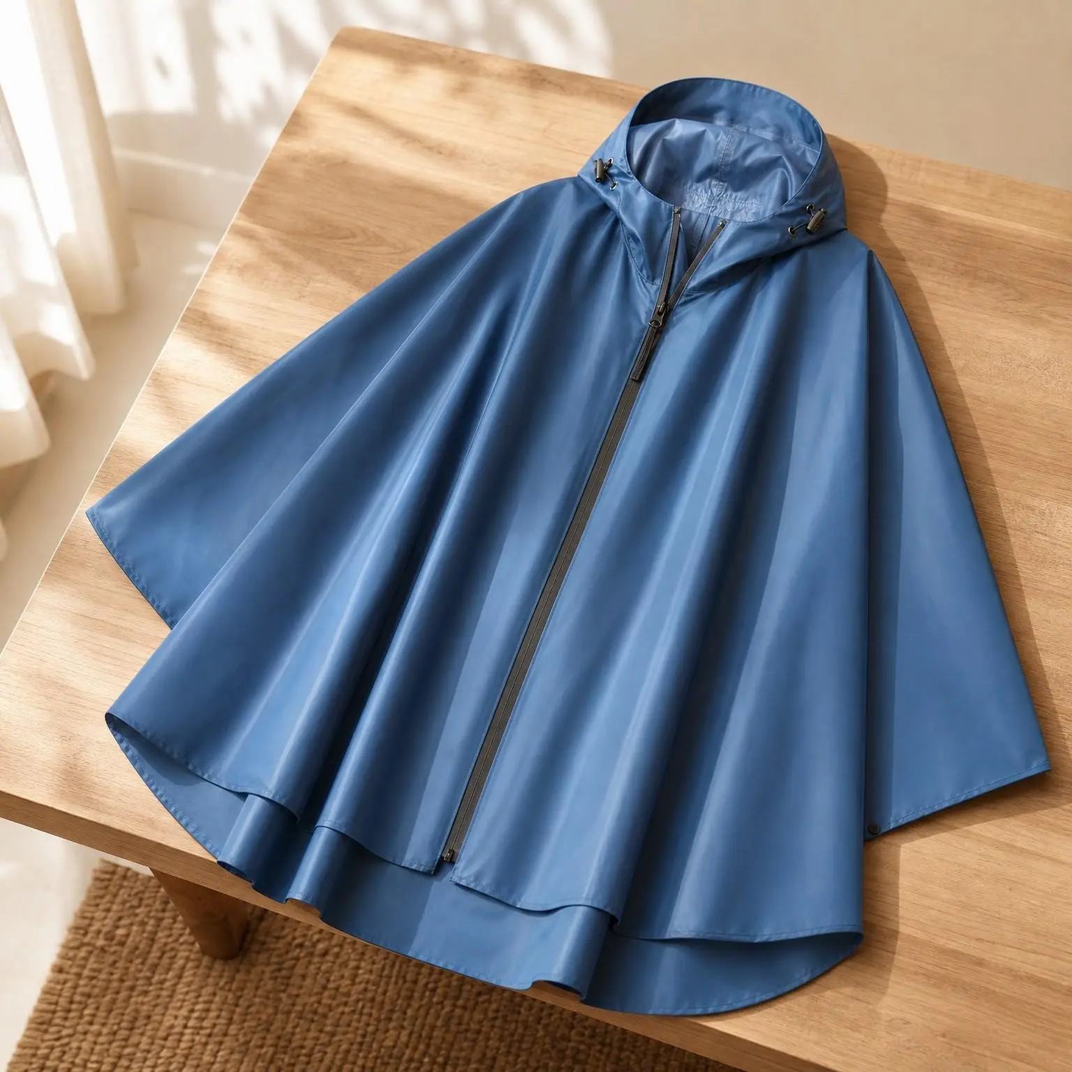 Lightweight Waterproof Hooded Rain Poncho for Adults, Portable Outdoor RainwearGift