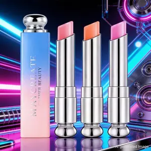 MAYCREATE Temperature Color Changing Lip Balm, Hydrating Glossy Lipstick, Long Lasting Waterproof Jelly Lip Tint, Moisturizing Anti-Crack Lip Care, 3 Natural Shades Pink Orange for Daily Makeup