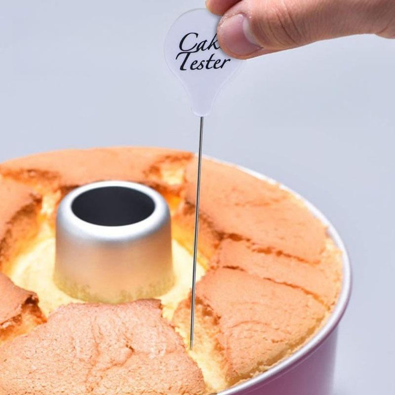 Professional Cake Tester Stick, Long Stainless Steel Baking Tool, Sharp Tip for Doneness Check, Non-Stick Design, Ideal for Layer Cakes, Cheesecakes, Cupcakes