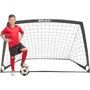 6x4 FT / 9x5 FT  Soccer Goals with Carry Bag, Portable Folding Soccer Net for Backyard , Indoor/Outdoor Use for Youth and Adult
