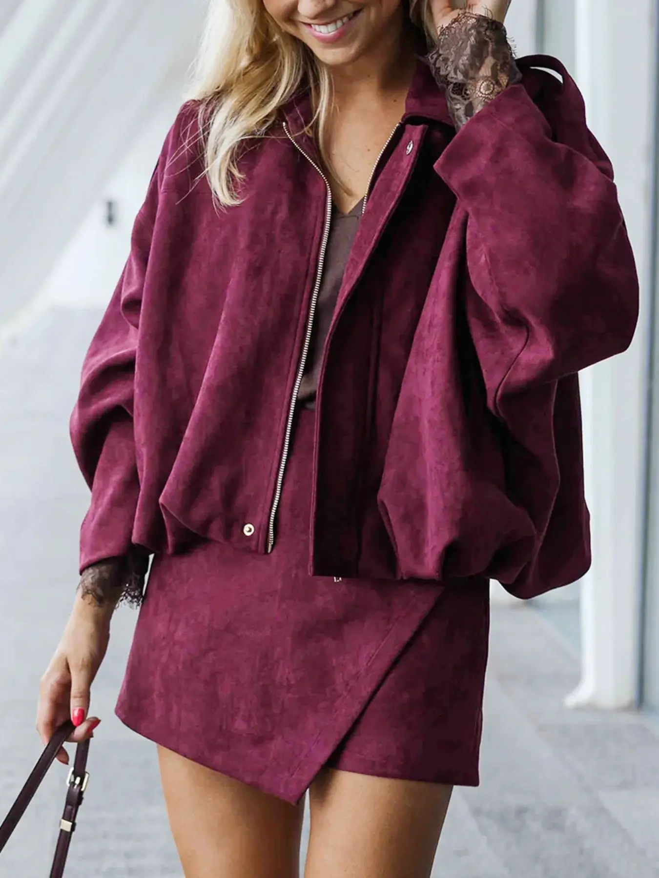 Women Solid Fall Winter Long Sleeve Jacket Ladies Daily Casual Outfit Vintage Coat