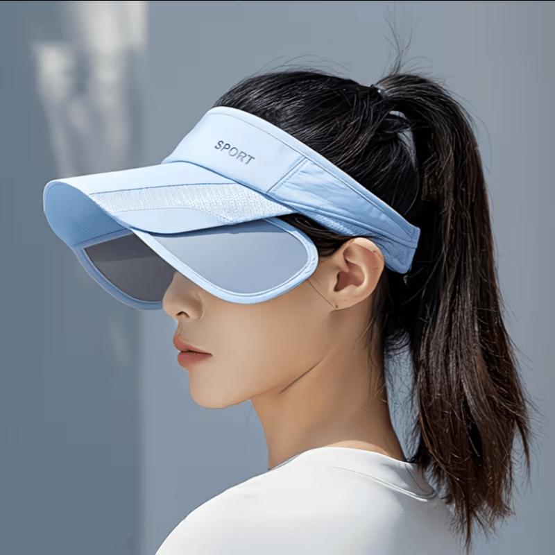 Women's Wide Brim Sun Visor Hat - UPF 50+ UV Protection Open Top Golf Tennis Cap