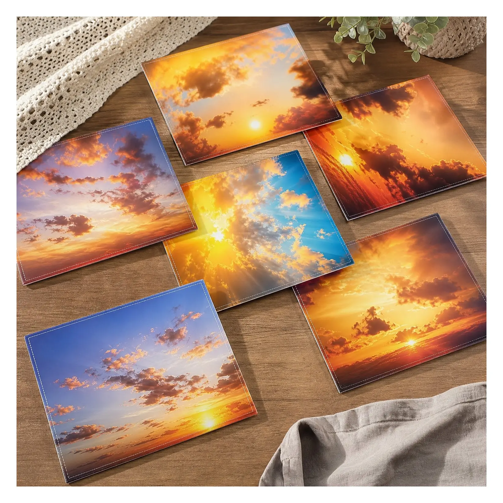 6 Pack Magnetic Fluorescent Light Covers, 4x2 Feet Decorative Light Filter with 60 Magnets, Easy Install Ceiling Light Covers for Classroom Office Hospital Home, Orange SkyGift