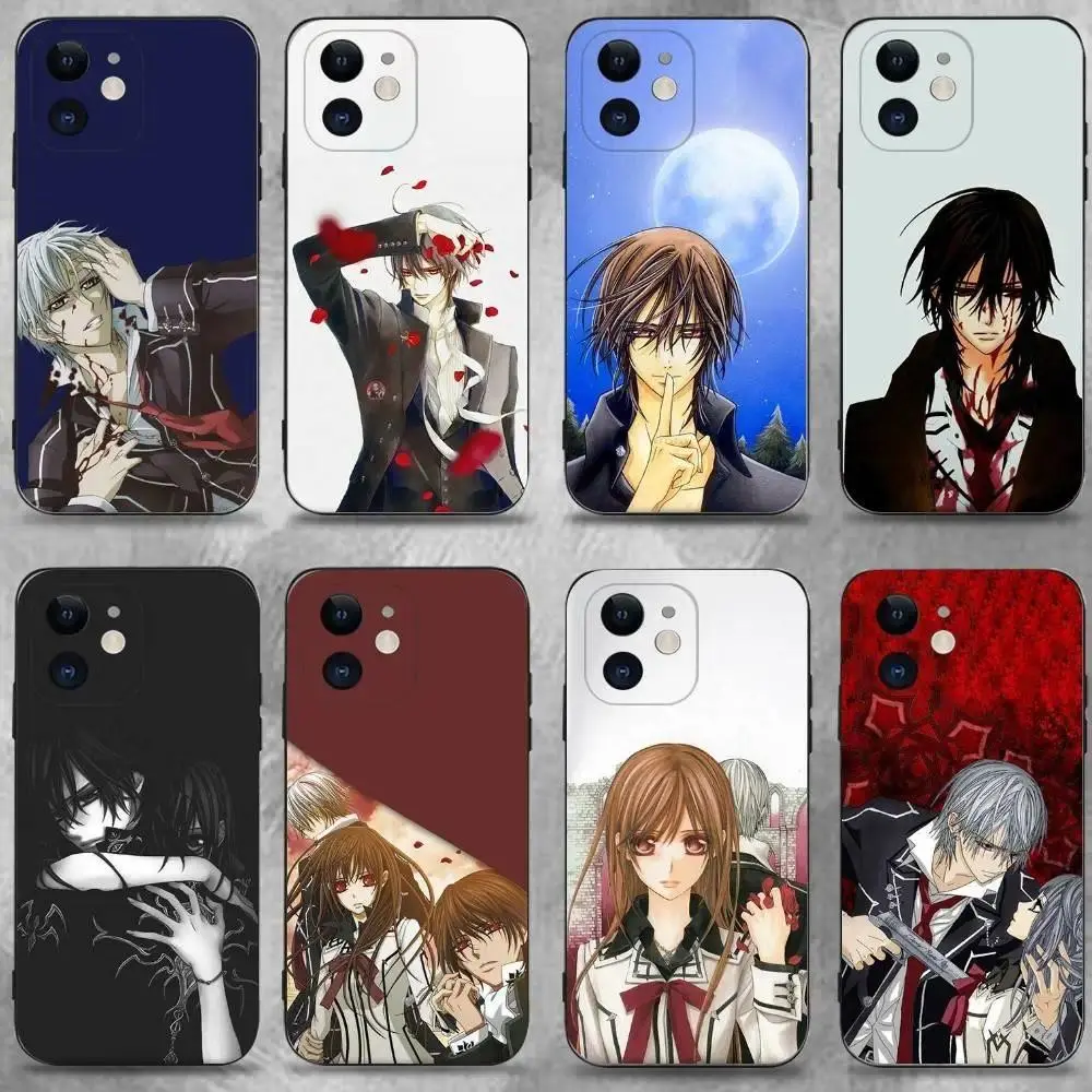 Vampire Knight Anime Artwork Personalized Smartphone Case, Soft Silicone Black Multi-Model Protector Accessories for iPhone 11-17 Pro Max/Plus & Samsung Galaxy S23-S25, Shockproof Cover