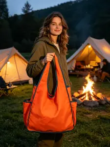 Base Blue Edge Crossbody Bag, Soft Nylon Material, Wide Strap, Large Capacity, Suitable for Daily Use, Travel, Shopping, Everyday Bag