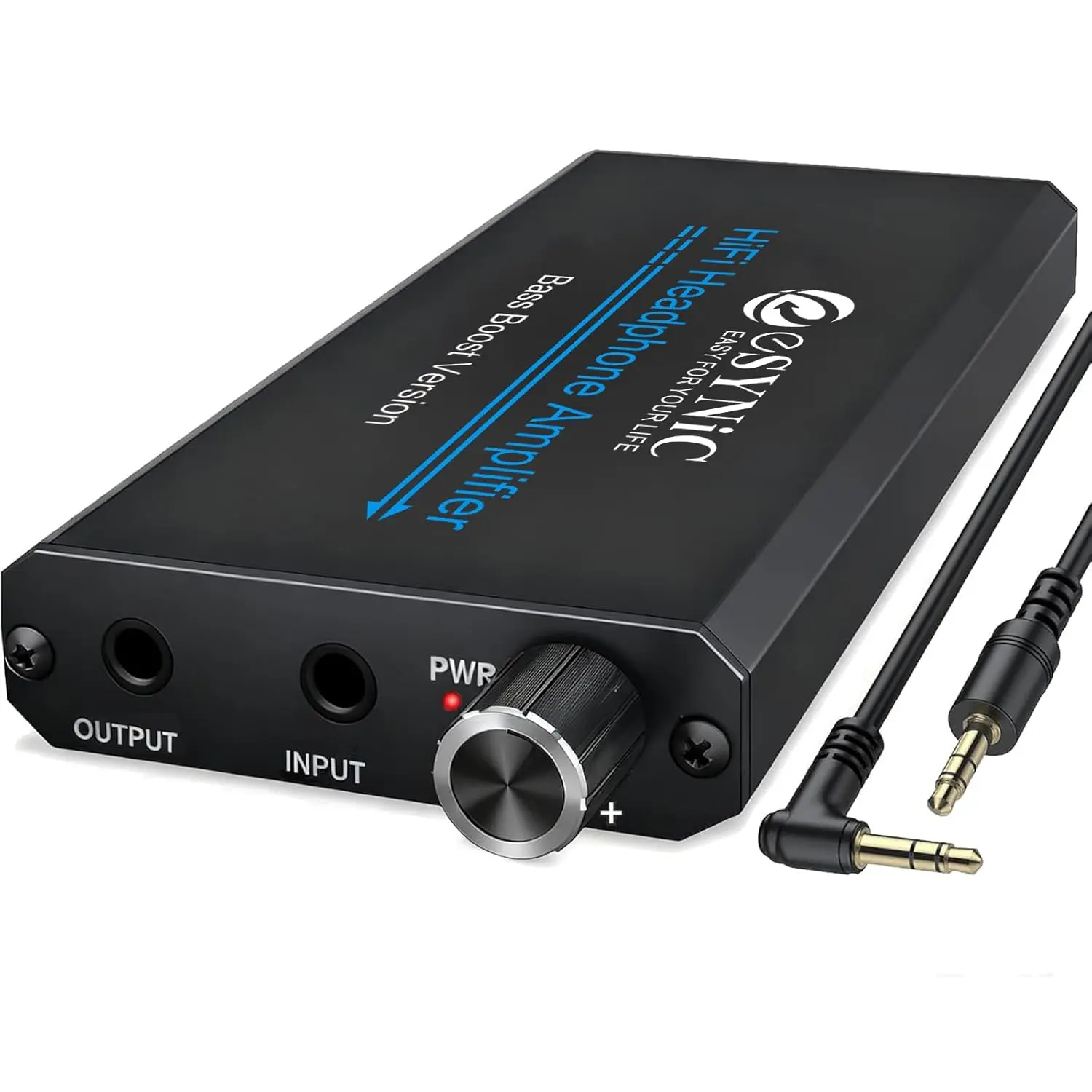 Pro Bass Boost Headphone Amplifier Rechargeable 16-300Ω Portable Hi-Fi Audio Amp SNR>100dB 0.005% THD Aluminum Alloy Headphone Amp 3.5mm for Phone/Laptop/Audiophile