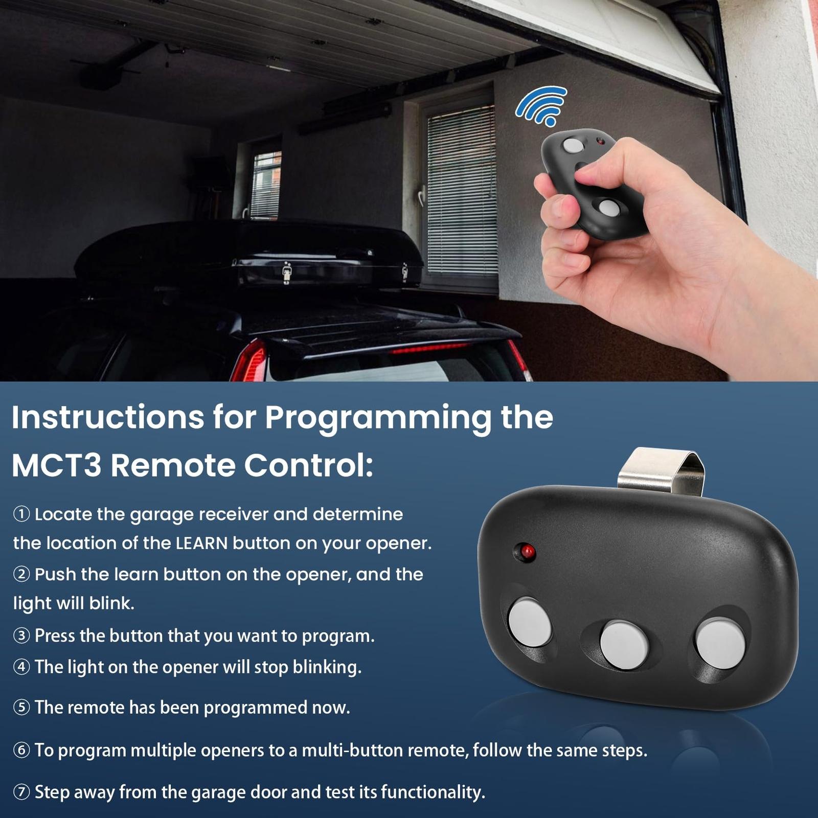 For MCT-3 Linear Mega Code Car Garage Door Opener Remote DNT00089 LD033 LD050