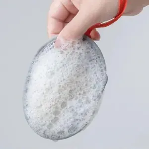 2PCS New Foaming Soap Bag Net Mesh Massage Exfoliator Pouch Bathing Bubble Maker Cleaning Tool