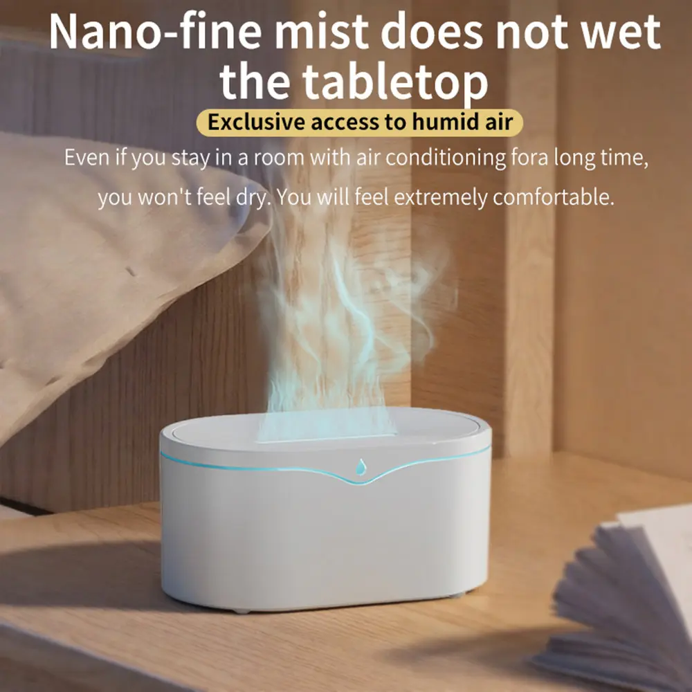 150ml Ultrasonic Aromatherapy Flame Air Diffuser, Upgraded Essential Oil Scent Diffuser, Fire Mist Humidifier with Auto-Off for Home Room Office Aromatherapy Machines