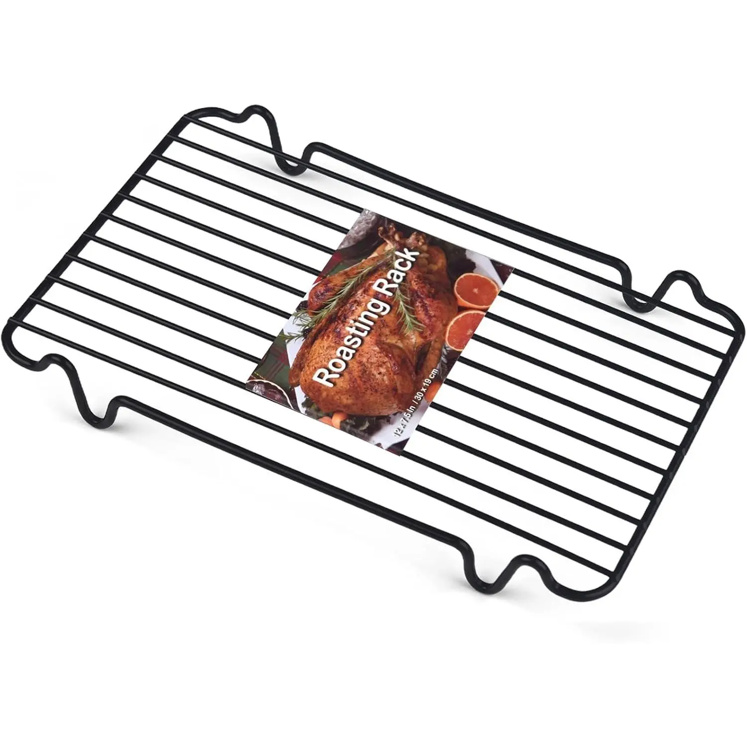 Roasting Rack,Heavy Duty Turkey Rack for Roasting Pan,Oven Roasting Rack Insert for Baking (Rectangular 12in*7.5in)