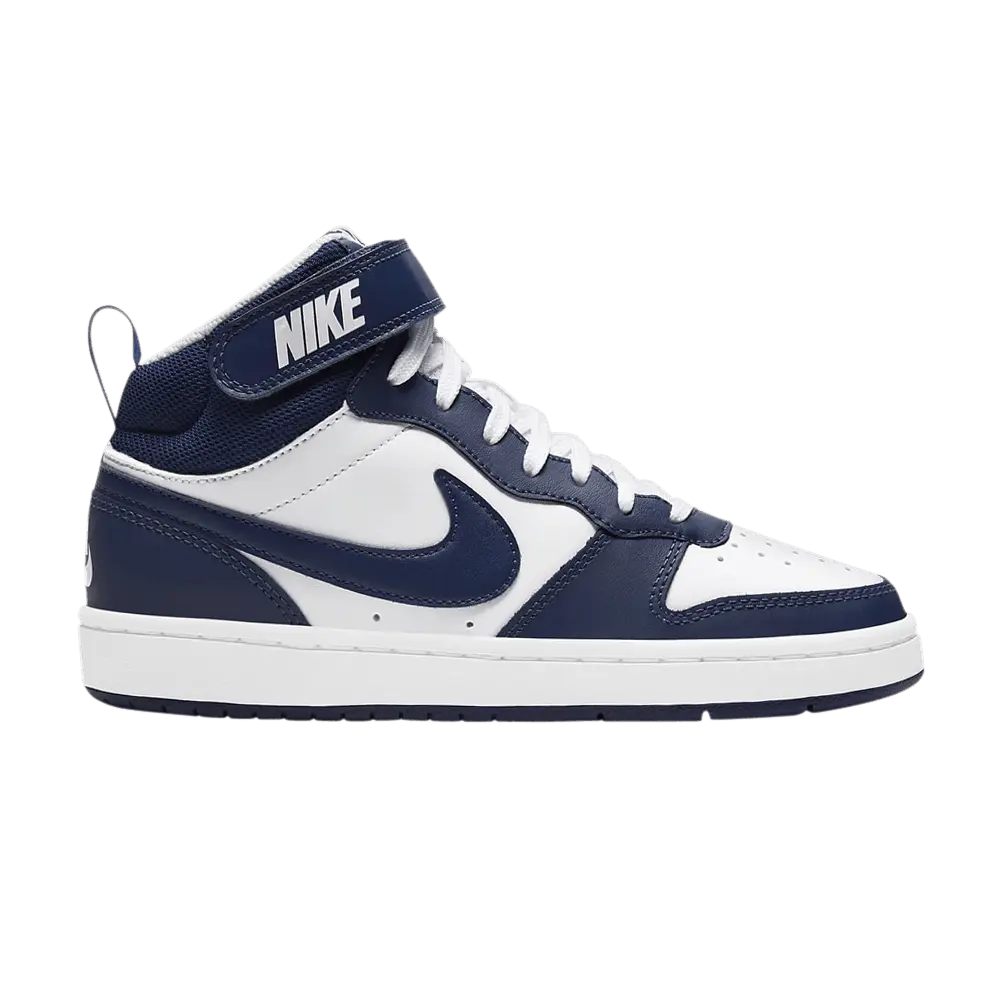 Nike Court Borough Mid 2 Grade School 'White Signal Blue' (Unisex) White/Signal Blue/Blue Void childrens skate shoes CD7782 107