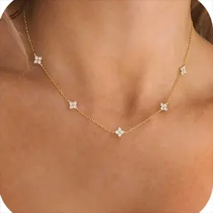 Valentine's Day Gifts, Dainty Necklaces for Women, Cute Choker Necklace, Cubic Zirconia Necklace, Simple Layering Necklace, Stylish Jewelry Gifts