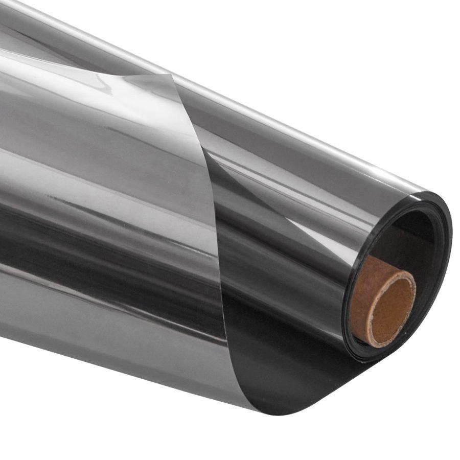 VEVOR Window Privacy Film, One Way Window Tint, Daytime Mirror Reflective Heat Control Glass, Static Cling Sun Blocking See out Not in Window Film for Home and Office, Black-Silver, 35.4 inx 13.1 ft