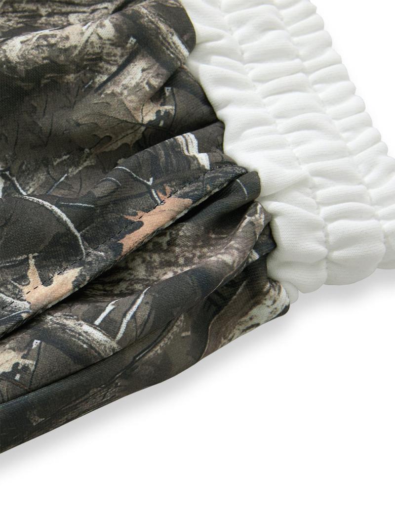 【Plus Size】 All Over Print Drawstring Waist Sweatpants, Casual Street Comfy Pants for Daily Wear, Women's Trousers for Fall & Winter, Baggy Legged Pants