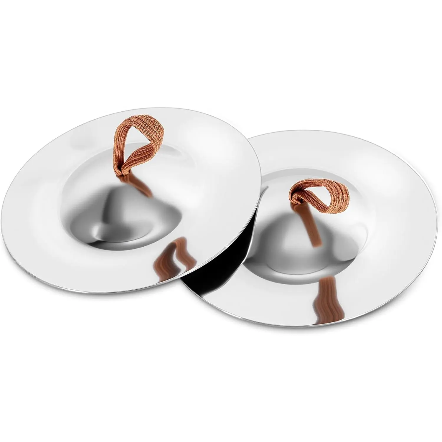 Finger Cymbals with elastic band attached Finger Dance Musical Instrument for Dancer Party Orff  Instrument for Adult 3.75 inch Mini Marching Cymbals
