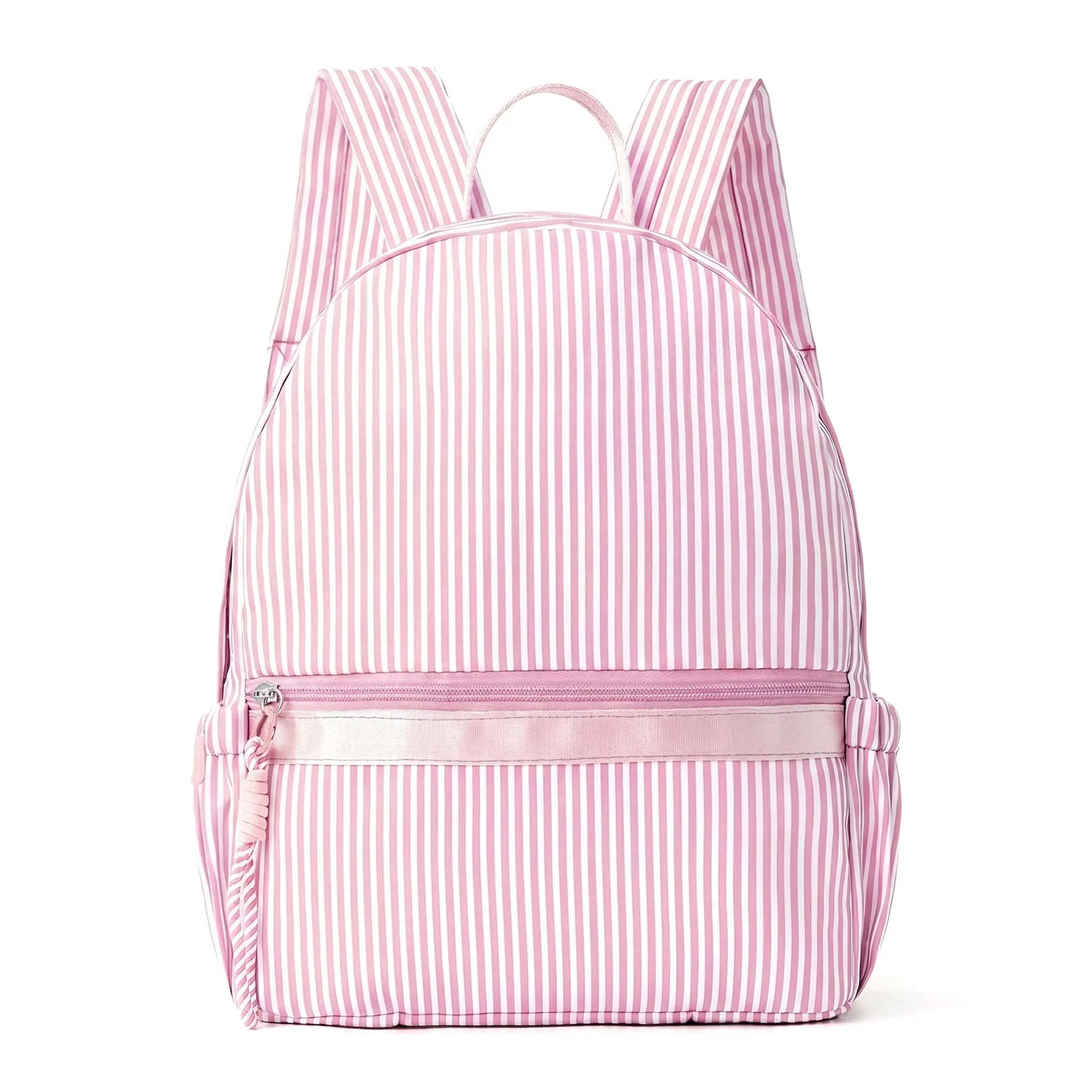 Cozy Striped Backpack For School Casual Travel Breathable Cotton Unisex 20 35L Large Capacity Lightweight Everyday Essential