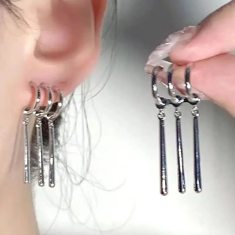 1Pair Roronoa Zoro Anime Cosplay Earrings Fake Triple Piercing for Women Men Cosplay Accessories