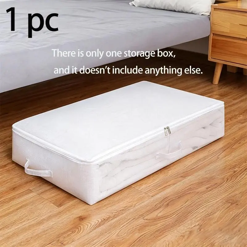 PVC Large Capacity Quilt Clothes Storage Bag Under Bed Storage Box Closet Organizer Dust-proof Blankets Comforters Storage Bags