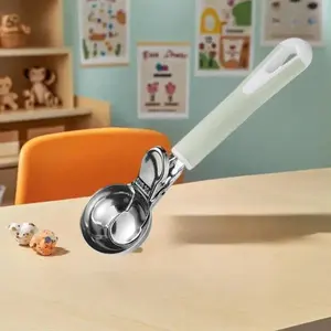 Multifunctional Tool For Kitchen Bar 304 Stainless Steel Ice Cream Scoop Digger Non-Stick Watermelon Fruit Ball Yogurt Spoon