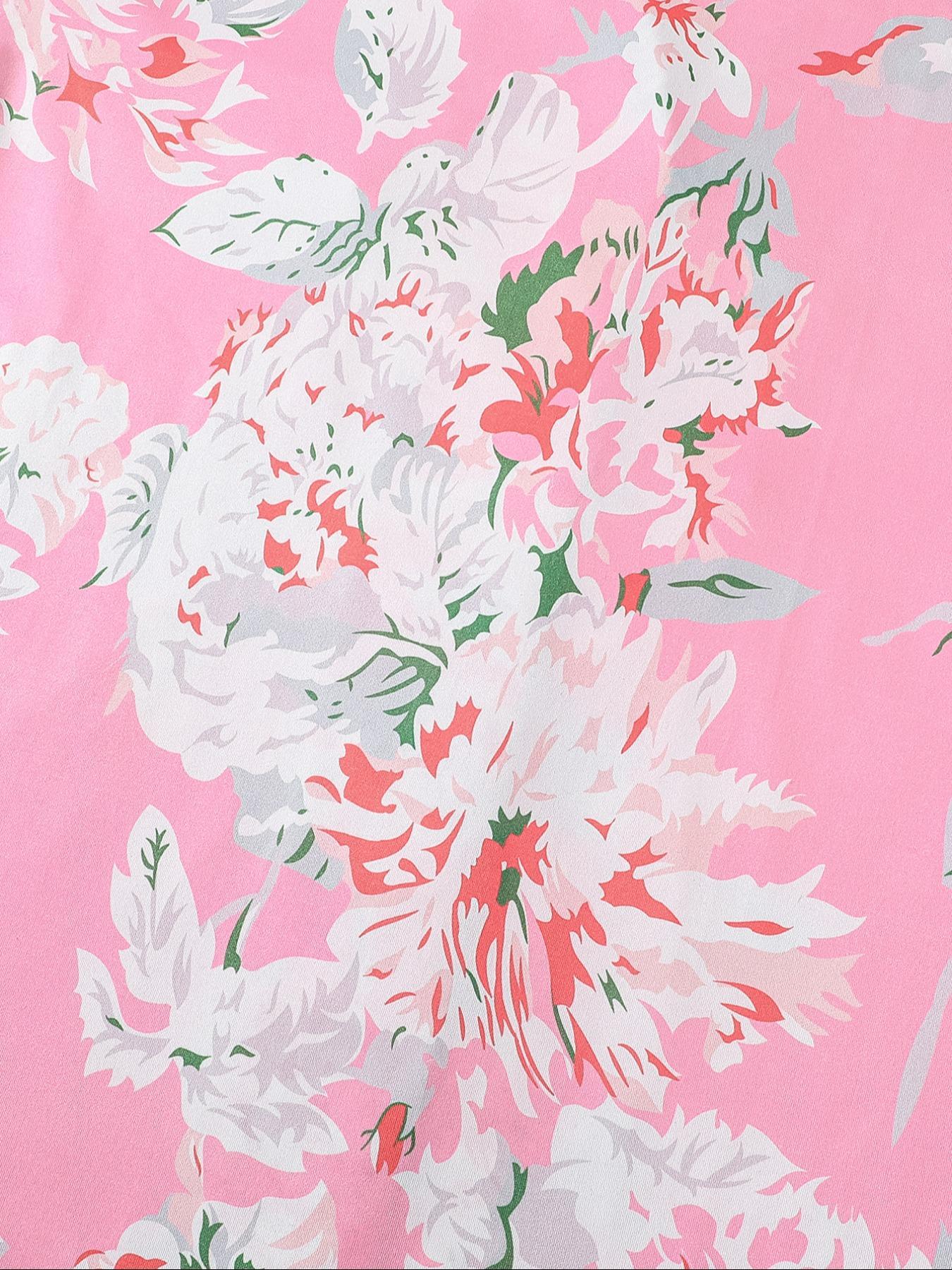 2 pieces of women's cotton print short sleeved pants sleepwear set Pajama Set with pockets suitable for all seasons, fashionable, comfortable, elegant and casual home wear