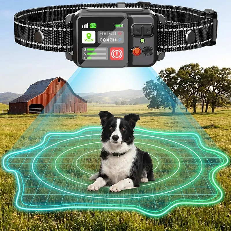 GPS Wireless Dog Fence with 49-6561 FT Adjustable Range, 2026 Upgraded Pet Containment System for Safe Outdoor Play & Boundary Control