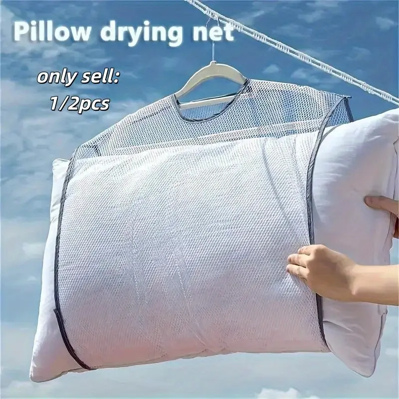 Multifunctional Laundry Drying Net, Ideal for Pillows and Toys, Space-Saving Fabric Care Bag, Organizing Mesh Pouch, Washing Basket