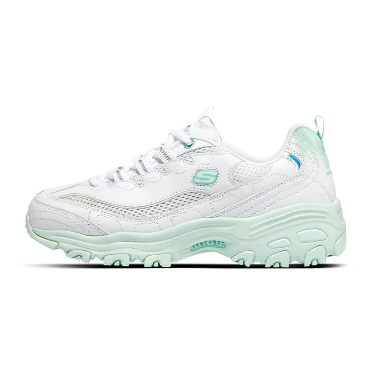 Skechers D'LITES 1.0 Women’s Dad Shoes – Tiffany Green, Breathable Fabric, Cushioned & Durable Verifiable, with credentials and supporting global authentication