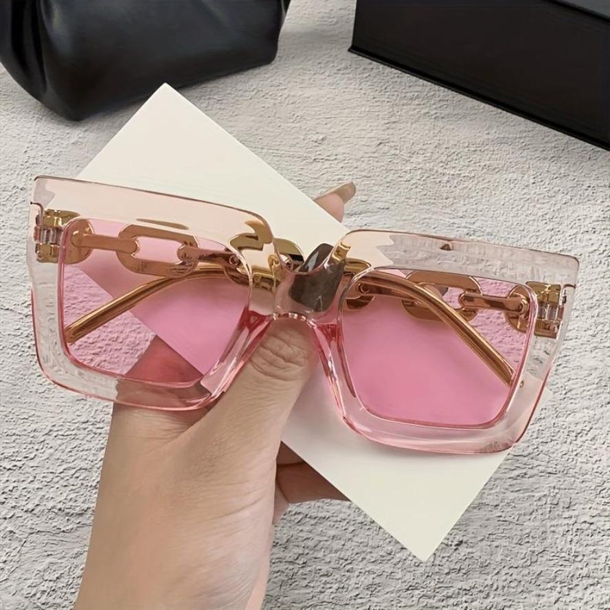 Must-Have 2-Pack Women’s Oversized Square Sunglasses Rose Gold Vintage Style UV400 Protection Reflective Gradient Lenses Lightweight Trendy Eyewear for Beach Outdoor Party Looks