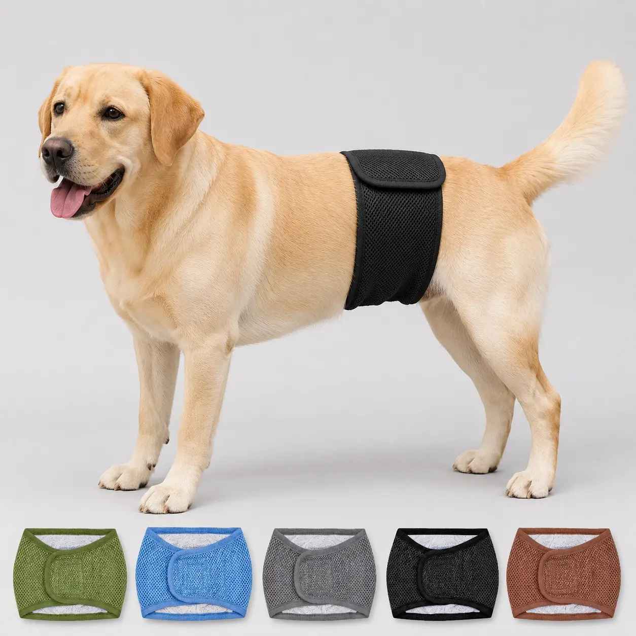 KOOGAL Reusable Dog Diapers Wraps- 360-Degree Leak-Proof Wraps, Breathable Outer Layer, Pee Guard, Absorbent Liner Nappies for Dog Training, Odor Control,Doggy Diapers for Dog in Heat Period, Super Absorbent Leak-Proof Puppy Diapers