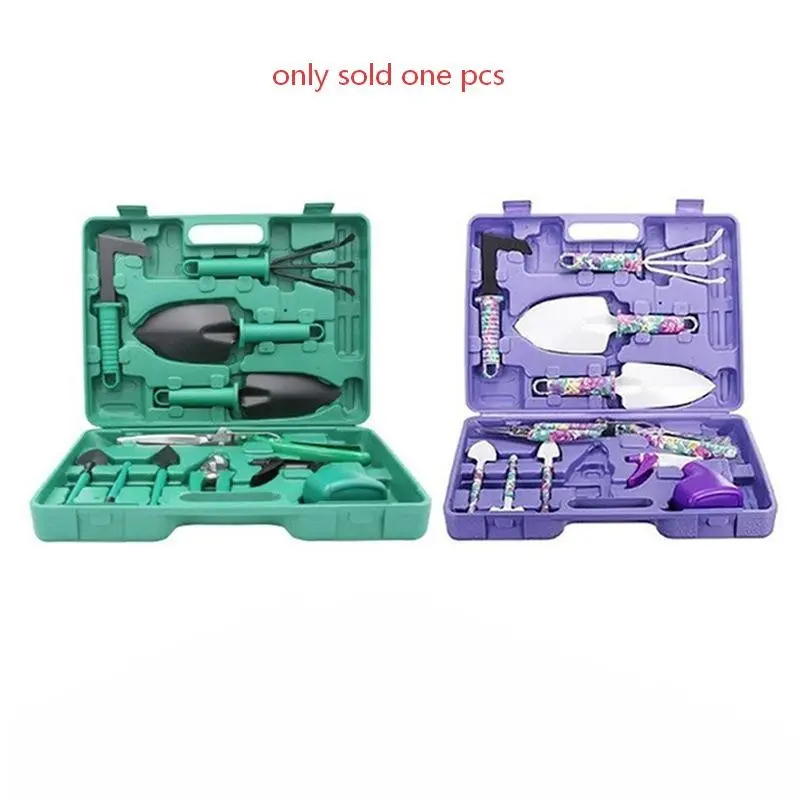 10pcs Gardening Tools 10-Piece Set with Portable Storage Box, Ideal for Home Potted Plants, Transplanting, Pruning, Flower Gardening