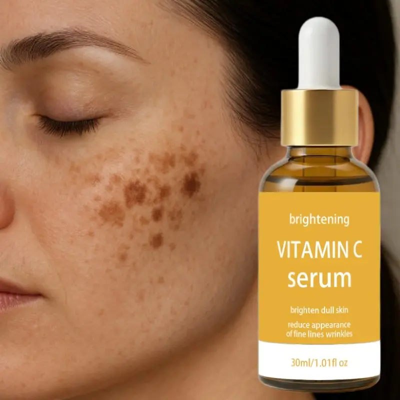 Vitamin c facial serum, daily brightening face oil serum, hydrating smoothing skin drops, improve dull tone, boost natural skin glow, Brighten skin tones, minimize fine lines texture, moisturizing anti-aging serum, 30ml repair serum