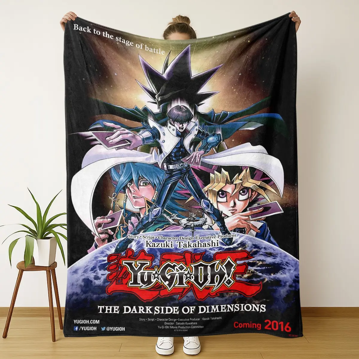Yu-Gi-Oh! the Dark Side of Dimensions Throw Blanket, Yugi Kaiba Anime Flannel, Soft Cozy Duel Monsters Blanket Gift, Perfect for Fans