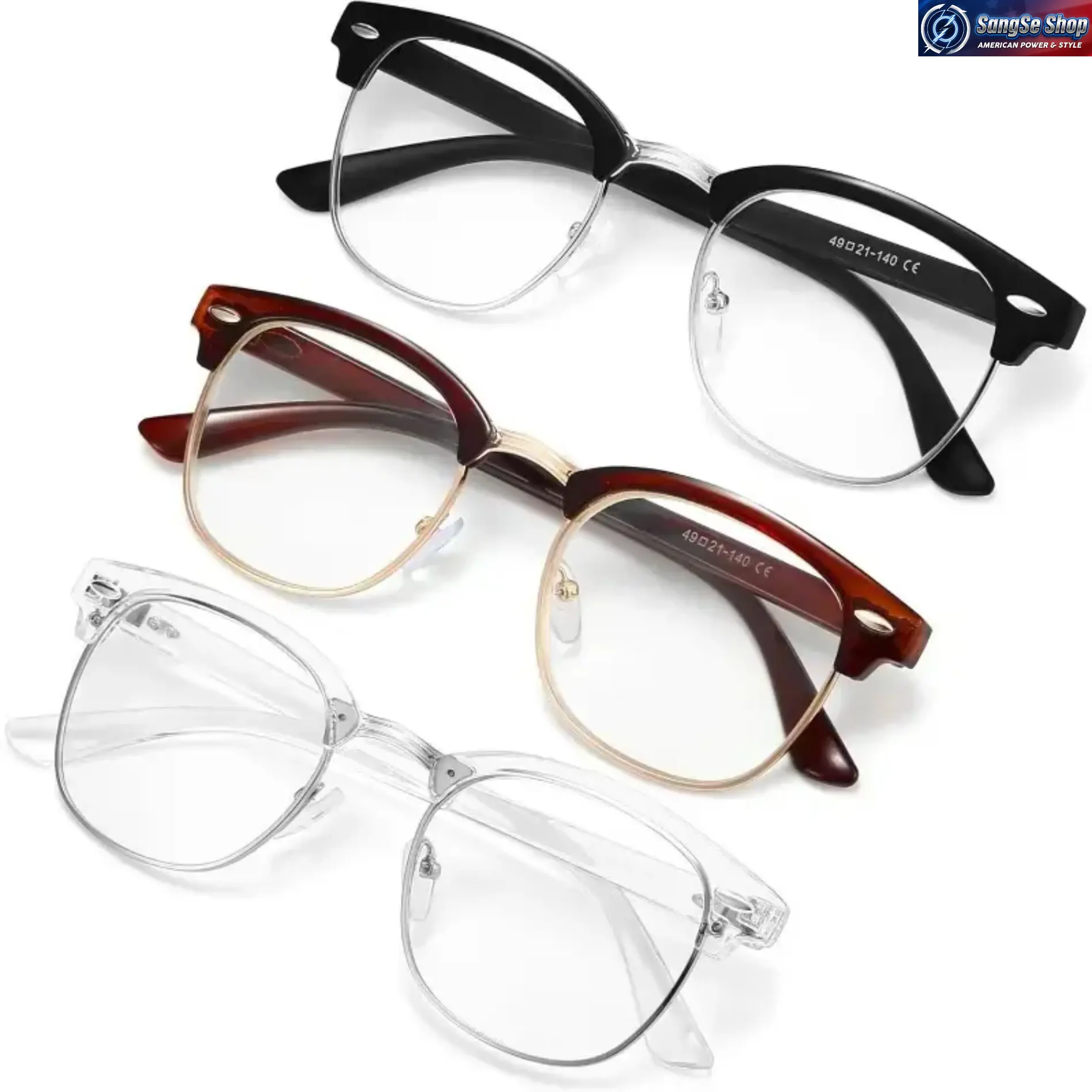 Viral Blue Light Blocking Glasses for Women & Men, Aesthetic Semi-Rimless Computer Glasses, Lightweight Anti-Eye Strain Gaming Eyewear, Screen Protection Glasses for Work, Study, Office, Travel & Everyday Wear