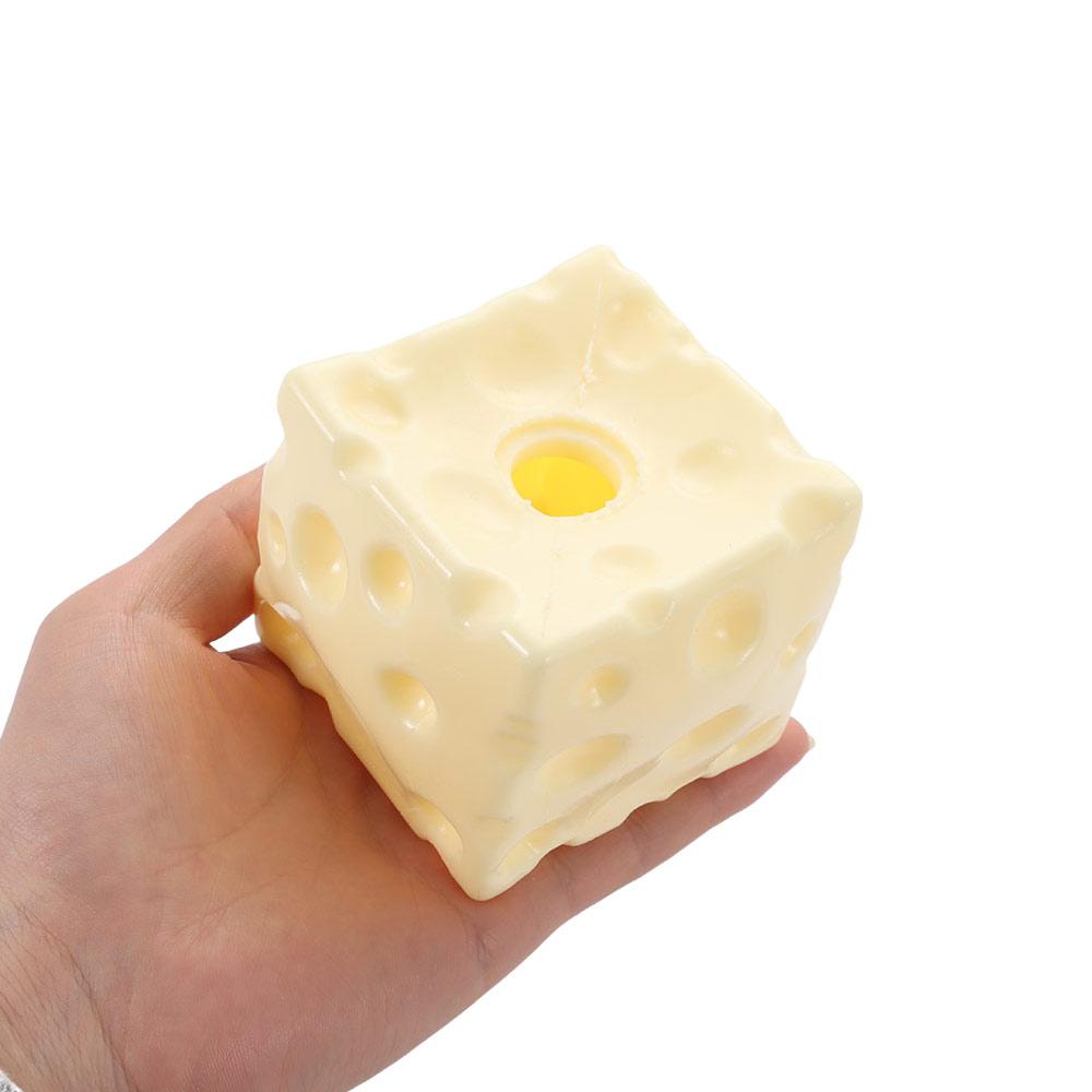 Shapeable Jumbo Cheese Cube Stress Ball Non-Bounce Anti-Stress Cheese Squeeze Fidget Toy Squishy Texture ASMR Sensory Stress Toy