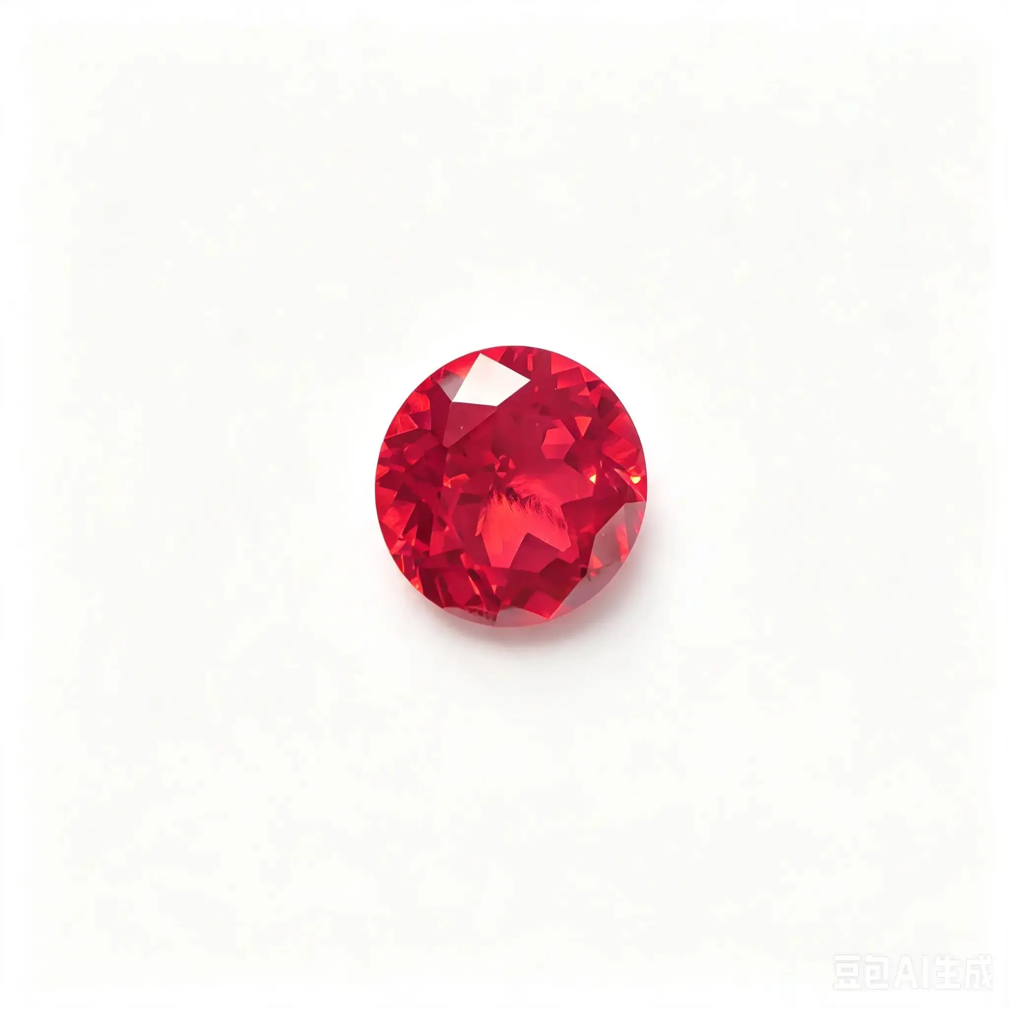 Lab-Grown Ruby Round Cut,With Certificate
