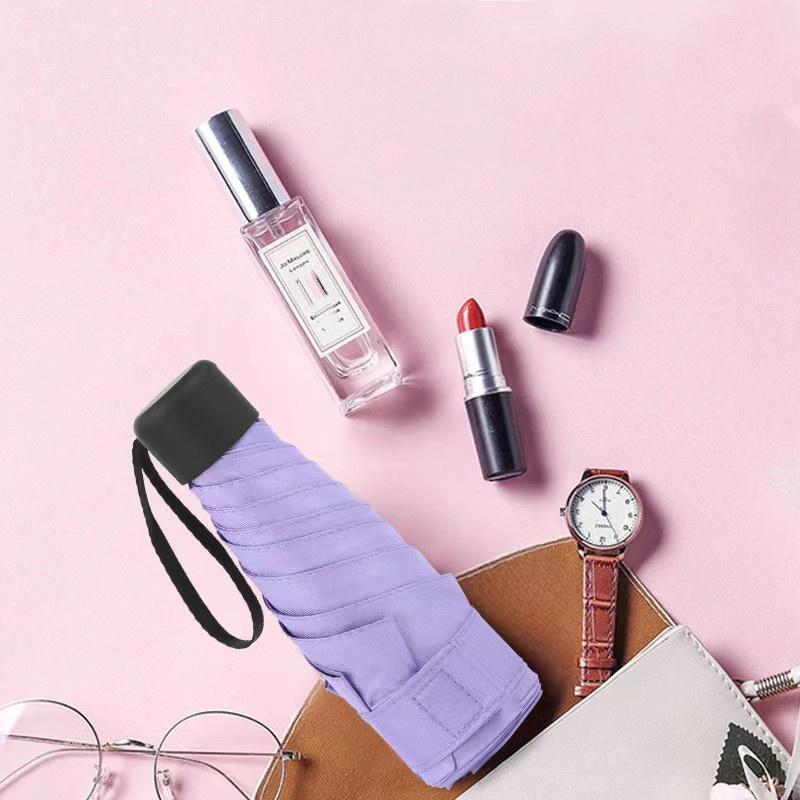 Ultra Lightweight Five-Fold Umbrella With Six-Rib Design, Compact And Portable, Sun Protection And Rain Shield, Ideal Shade Tool For Golf, Travel And Daily Outdoor Activities