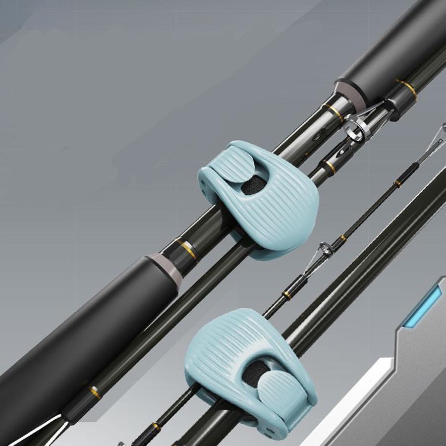 Multifunctional fishing rod holder, convenient fishing rod clamp, protective cover, adjustable fixing clamp, universal fishing gear organizer