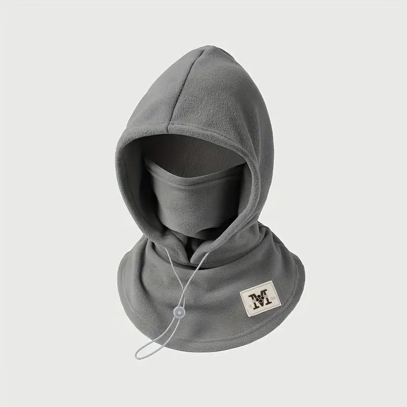 One-piece flannel warm mask hat, outdoor cycling windproof and cold autumn and winter style, warm hat with neck mask