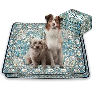 2 Paw Pals Washable Dog Urine Pad, Reusable Super Absorbent Pet Training Mat, Large Non-Slip Waterproof Puppy Pad