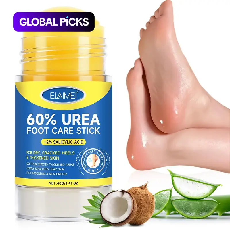 ELAIMEI Urea Care Stick, Foot Balm Sticks, Hand and Foot Cream, Anti-Cracking Foot Cream, Moisturizing, Anti-Cracking, Softening and Nourishing Cream, suitable for dry, cracked feet, removes dead skin, and moisturizes dry skin #GLOBAL PICKS