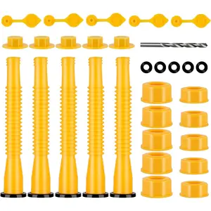 Can Spout Replacement, 2/3/5/6 Gas Can Nozzle, Flexible Pour Nozzle for 1/2/5/10 Gallon Gas Cans Upgraded Fuel Can Spout Flexible Nozzle