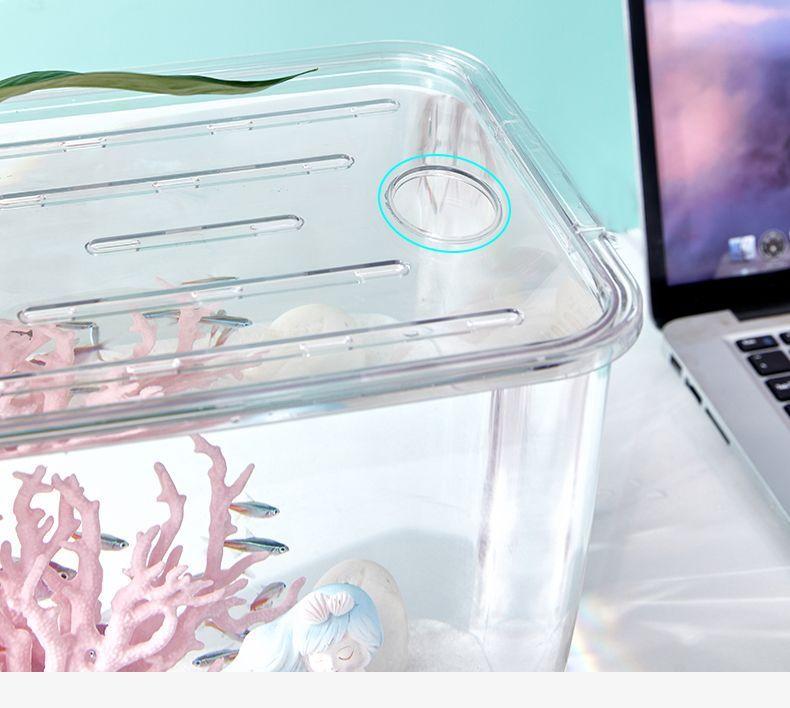 Fish tank for living room 2025 small goldfish tank acrylic ecological home aquarium small household tank