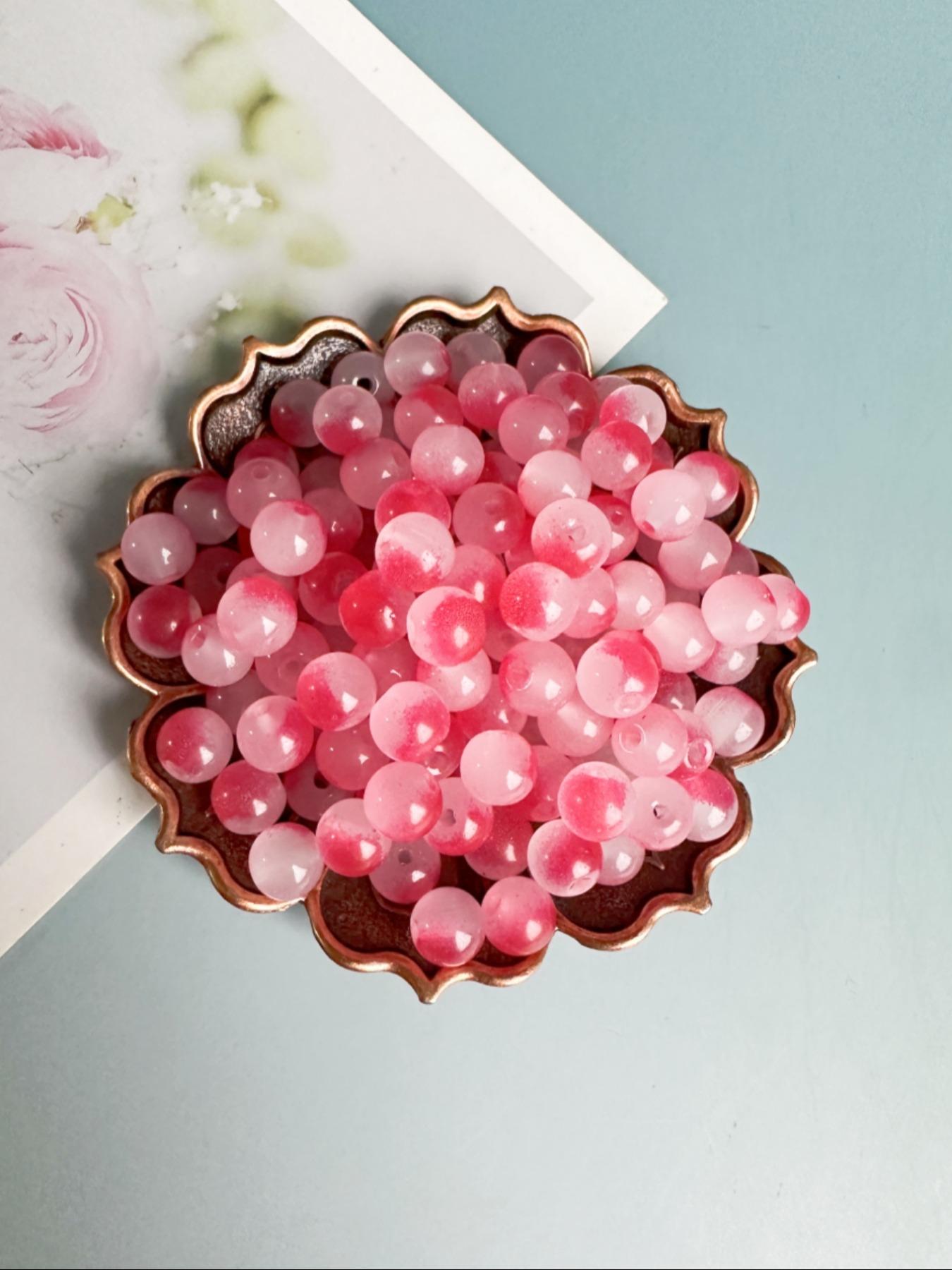 8mm Bead, Colorful Bead Assortment, Beads Set, DIY Jewelry Making Accessories for Bracelet & Necklace, Fashion Accessories for Women & Girls