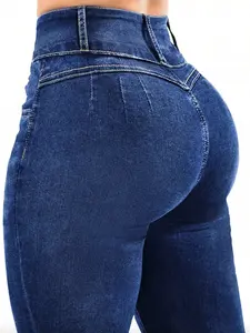 Women's Butt Lifting Jeans, High Elastic Tummy Control Skinny Long Pants, Fashion Elegant Casual Trousers Suitable For Date, Commuting, Shopping