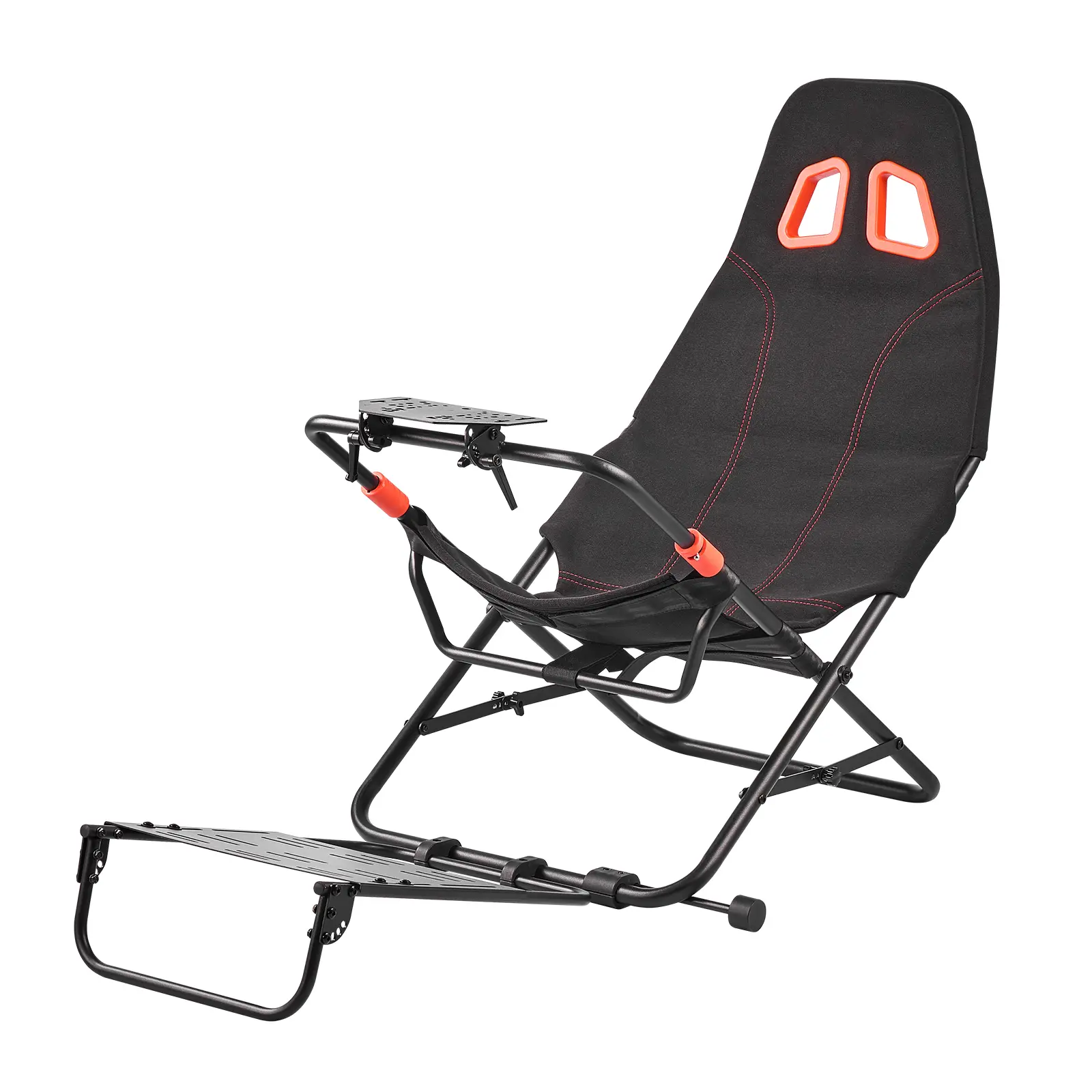 Portable Racing Wheel Stand, Foldable & Adjustable Steering Sim Wheel Stand, 18.5 in Seat Inner Width, Compatible with Logitech G923/G920/G29, Thrustmaster T248P, Fanatec, Hori, Mad Catz, Black